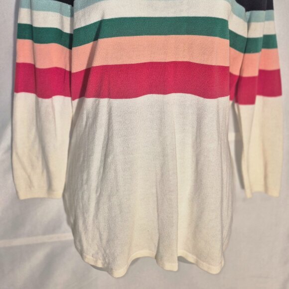 VAN HEUSEN stylish Knit sweater, colorful stripes in size Medium - Picture 3 of 12